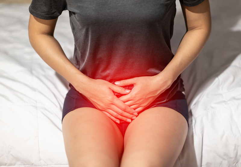 Woman-in-pain-from-radiation-and-recurrent-cystitis